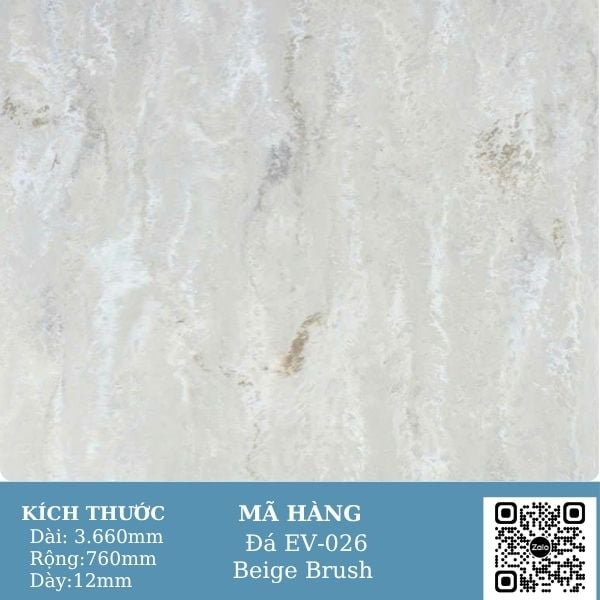 Đá Solid Surface EV-026 Beige Brush 