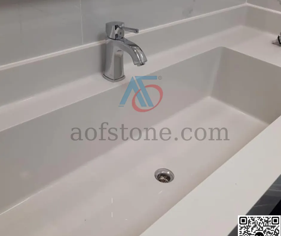 LAVABO BỒN RỬA LIỀN KHỐI KO MỐI NỐI - KO ĐƯỜNG KEO TỪ ĐÁ NHÂN TẠO SOLID SURFACE