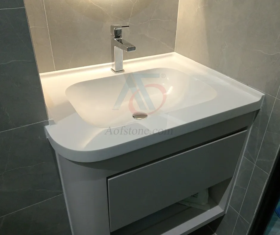 TOP MẪU BÀN ĐÁ LAVABO CHẬU RỬA BẰNG ĐÁ NHÂN TẠO SOLID SURFACE ĐẸP, ĐỘC ĐÁO