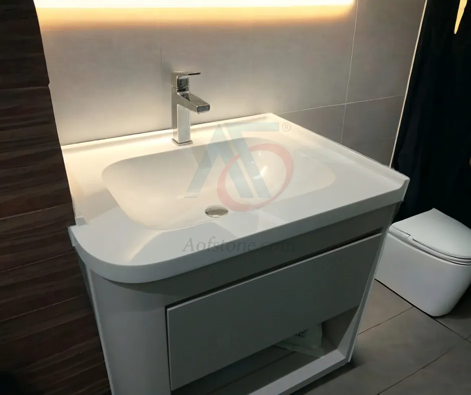 ĐÁ NHÂN TẠO SOLID SURFACE ỐP CHẬU RỬA LIỀN KHỐI