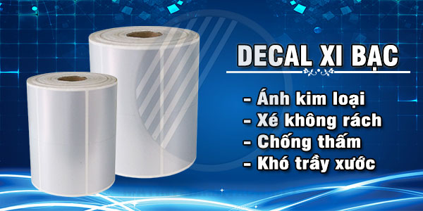 Decal xi bạc ánh kim loại Decal xi bạc ánh kim loại