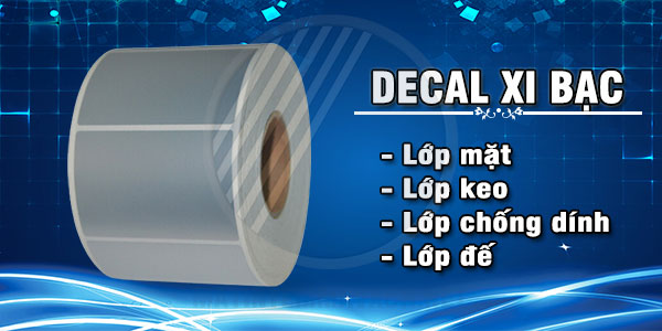 Decal xi bạc, decal thiếc Decal xi bạc, decal thiếc