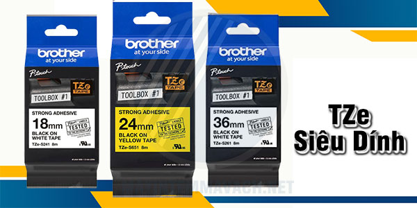 Giấy in Brother TZe siêu dính Giấy in Brother TZe siêu dính
