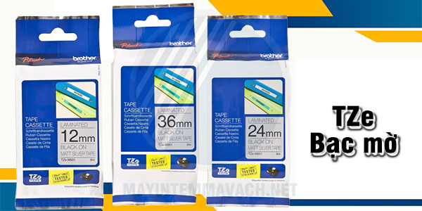 Giấy in nhãn Brother TZe bạc mờ Giấy in nhãn Brother TZe bạc mờ