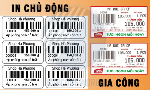 Các dạng tem in giá tiền thường gặp Các dạng tem in giá tiền thường gặp