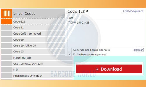 Tạo mã vạch code 128 online Tạo mã vạch code 128 online