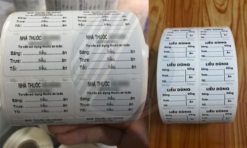 Tem nhãn dán liều dùng thuốc Tem nhãn dán liều dùng thuốc