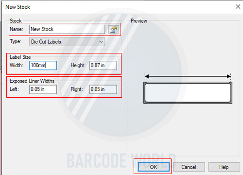 Set khổ giấy in cho máy in tem mã vạch loại 1 tem bước 2  Set khổ giấy in cho máy in tem mã vạch loại 1 tem bước 2
