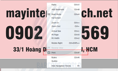 Set khổ giấy in cho máy in tem mã vạch loại 1 tem bước 3  Set khổ giấy in cho máy in tem mã vạch loại 1 tem bước 3