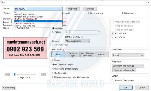 Set khổ giấy in cho máy in tem mã vạch loại 1 tem bước 4  Set khổ giấy in cho máy in tem mã vạch loại 1 tem bước 4
