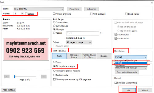 Set khổ giấy in cho máy in tem mã vạch loại 1 tem bước 5  Set khổ giấy in cho máy in tem mã vạch loại 1 tem bước 5