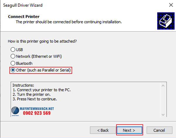 Kết nối máy in tem với máy tính qua cổng RS232 Kết nối máy in tem với máy tính qua cổng RS232