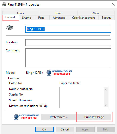 Kiểm tra kết nối máy in tem với máy tính qua LAN (Ethernet) 1 Kiểm tra kết nối máy in tem với máy tính qua LAN (Ethernet) 1