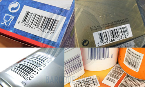 Mã vạch 1D trên các sản phẩm thông thường Mã vạch 1D trên các sản phẩm thông thường