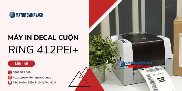 Máy in decal cuộn RING 412PEI+ Máy in decal cuộn RING 412PEI+
