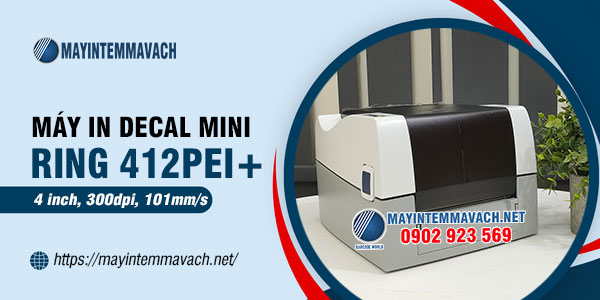 Máy in decal mini RING 412PEI+