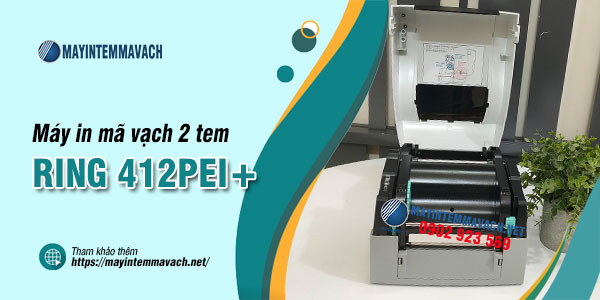 Máy in mã vạch 2 tem RING 412PEI+ Máy in mã vạch 2 tem RING 412PEI+