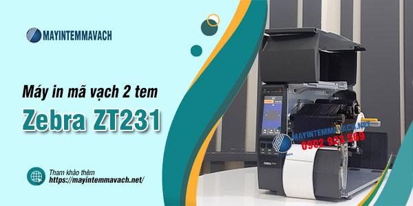 Máy in mã vạch 2 tem Zebra ZT231 Máy in mã vạch 2 tem Zebra ZT231
