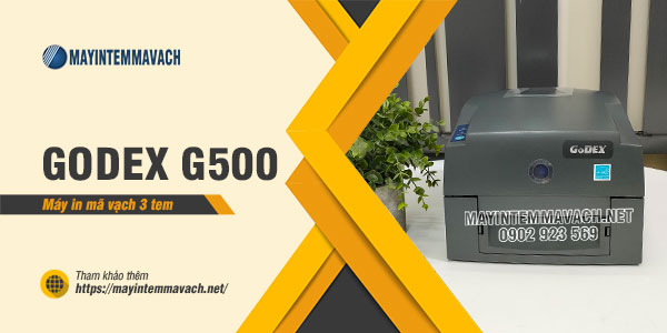 Máy in mã vạch 3 tem GoDEX G500 Máy in mã vạch 3 tem GoDEX G500