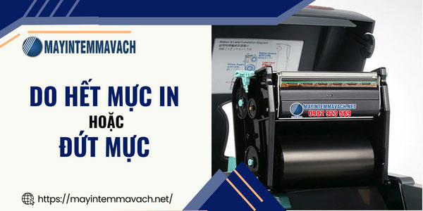 Máy in mã vạch báo đèn đỏ do hết mực hoặc đứt mực Máy in mã vạch báo đèn đỏ do hết mực hoặc đứt mực