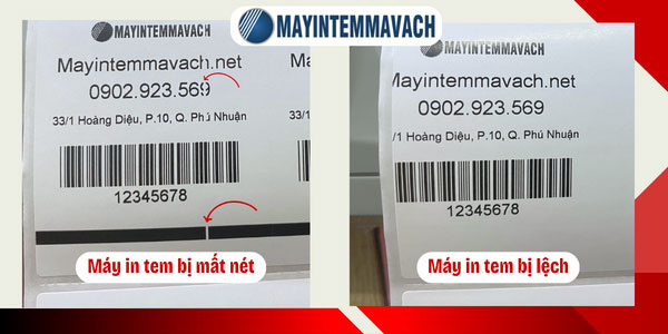 Máy in mã vạch bị mất nét Máy in mã vạch bị mất nét