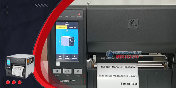 Máy in mã vạch công nghiệp Zebra ZT421 giao tiếp người dùng thân thiện với độ rộng in lên đến 6.6 inch Máy in mã vạch công nghiệp Zebra ZT421 giao tiếp người dùng thân thiện với độ rộng in lên đến 6.6 inch