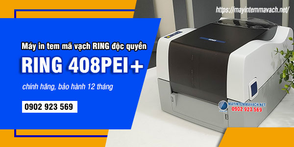 Máy in mã vạch RING 408PEI+ được phân phối độc quyền bởi Thế Giới Mã Vạch. Máy in mã vạch RING 408PEI+ được phân phối độc quyền bởi Thế Giới Mã Vạch.