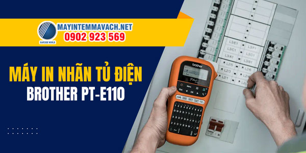 Máy in nhãn tủ điện Brother PT-E110 Máy in nhãn tủ điện Brother PT-E110