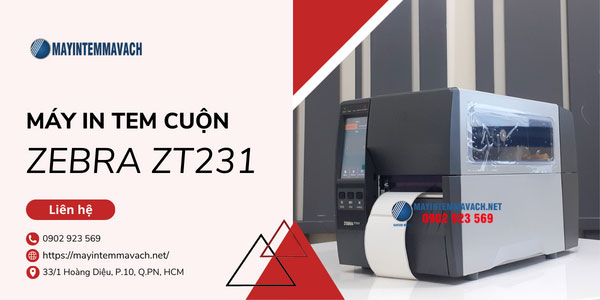 Máy in tem cuộn Zebra ZT231 Máy in tem cuộn Zebra ZT231