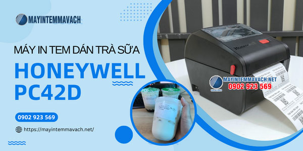 Máy in tem dán ly trà sữa Honeywell PC42d Máy in tem dán ly trà sữa Honeywell PC42d