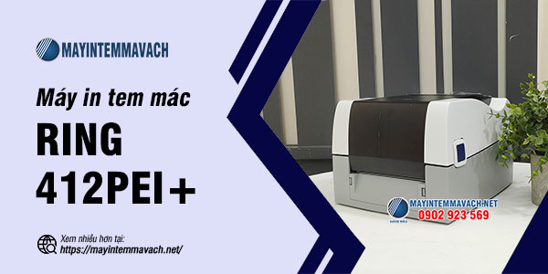 Máy in tem mác RING 412PEI+ Máy in tem mác RING 412PEI+