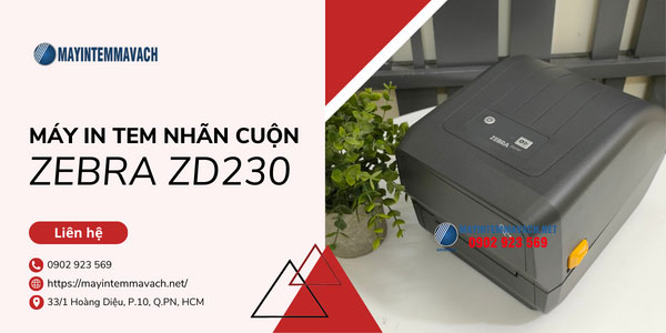Máy in tem nhãn cuộn Zebra ZD230 Máy in tem nhãn cuộn Zebra ZD230