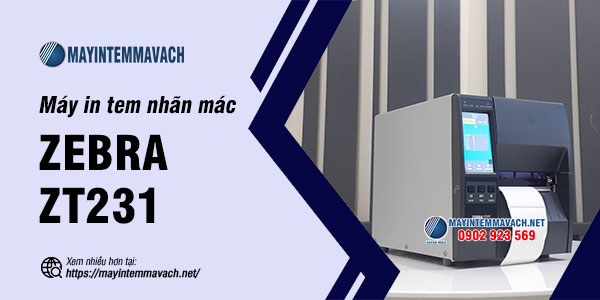 Máy in tem nhãn mác Zebra ZT231 Máy in tem nhãn mác Zebra ZT231