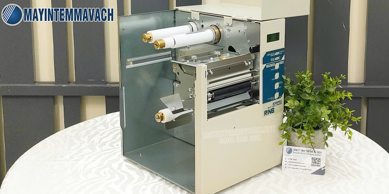 Máy in tem RING 4024PEC cấu trúc khung kim loại bền chắc Máy in tem RING 4024PEC cấu trúc khung kim loại bền chắc