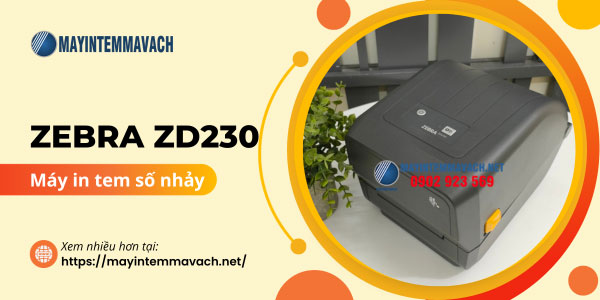 Máy in tem số nhảy Zebra ZD230 Máy in tem số nhảy Zebra ZD230