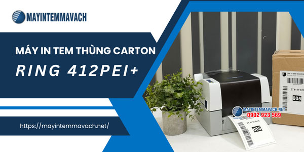 Máy in tem thùng carton RING 412PEI+ Máy in tem thùng carton RING 412PEI+