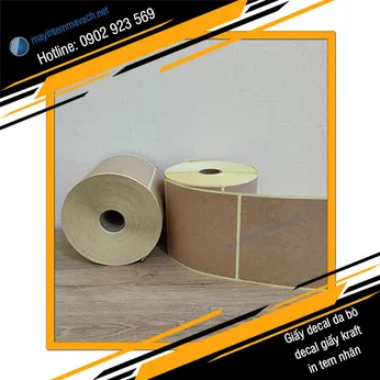 Giấy decal da bò, decal giấy kraft in tem nhãn