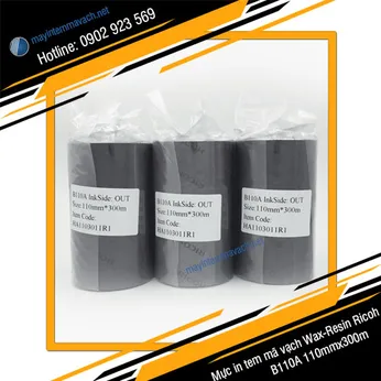 Mực in tem mã vạch Wax Resin Ricoh B110A 110mmx300m