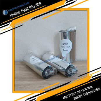 Mực in tem mã vạch Wax BW001 110mmx100m