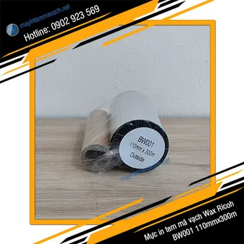 Mực in tem mã vạch Wax BW001 110mmx300m
