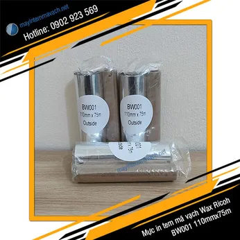 Mực in tem mã vạch Wax BW001 110mmx75m