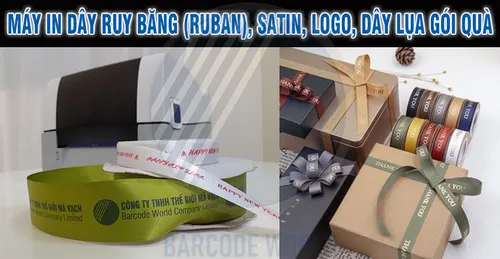 MÁY IN DÂY RUY BĂNG (RUBAN), SATIN, LOGO, DÂY LỤA GÓI QUÀ
