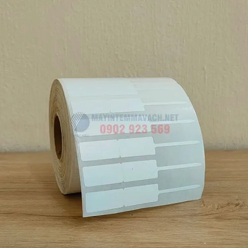 Decal in tem vàng bạc trang sức 20x2x10mm (40x10mm) đuôi 30mm