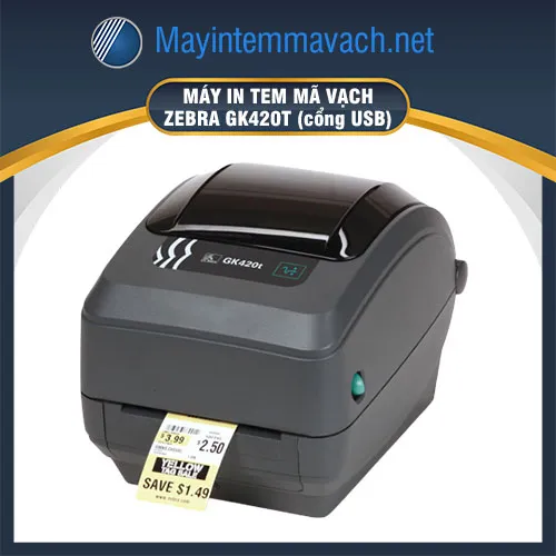 Máy in mã vạch Zebra GK420t (cổng USB)