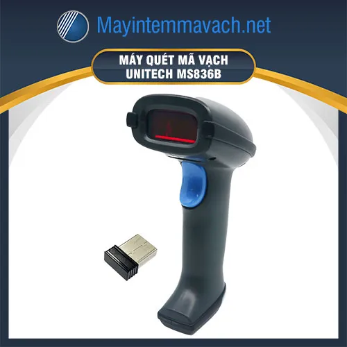 Máy quét mã vạch 1D không dây Unitech MS836B
