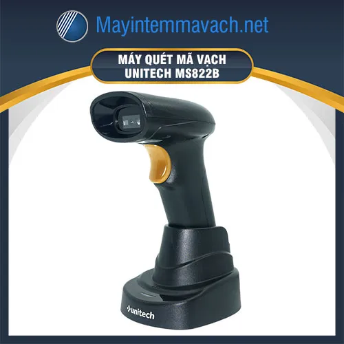 Máy quét mã vạch 2D không dây Unitech MS822B