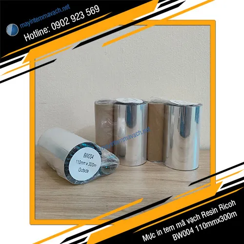 Mực in tem mã vạch Resin BW004 110mmx300m