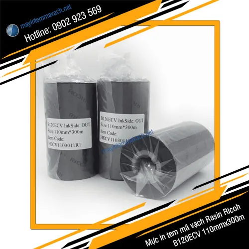 Mực in tem mã vạch Resin Ricoh B120ECV 110mmx300m