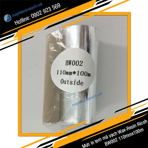 Mực in tem mã vạch Wax Resin BW002 110mmx100m