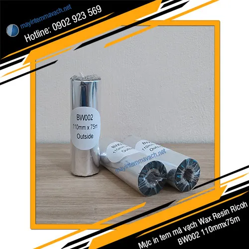 Mực in tem mã vạch Wax Resin BW002 110mmx75m